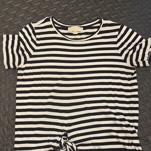 Michael Kors Black and White Women’s Striped Blouse